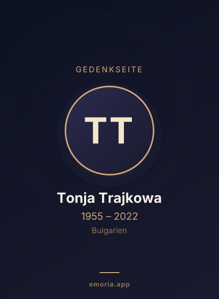 Gedenkportrait von Tonja Trajkowa