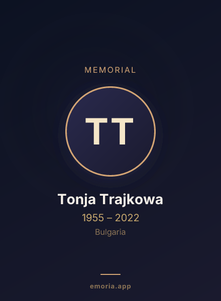 Memorial portrait of Tonja Trajkowa