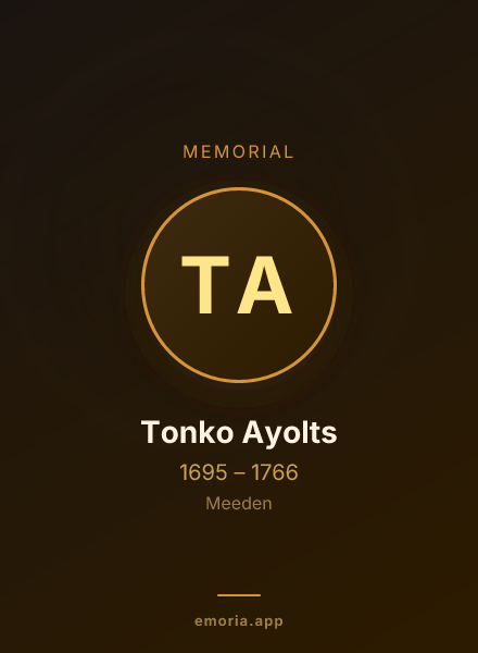 Memorial portrait of Tonko Ayolts