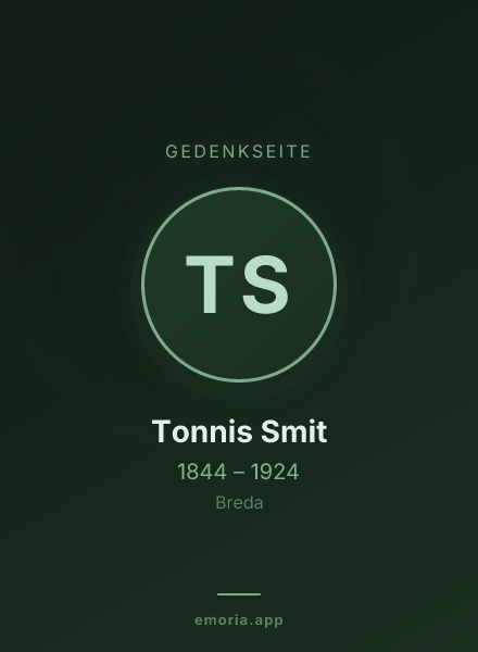 Gedenkportrait von Tonnis Smit