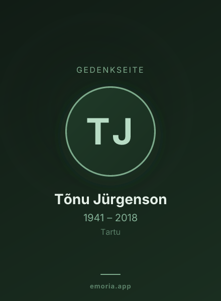 Gedenkportrait von Tõnu Jürgenson