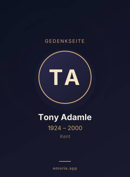 Gedenkportrait von Tony Adamle