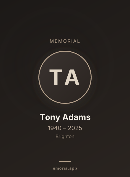 Memorial portrait of Tony Adams