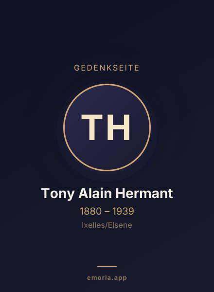 Gedenkportrait von Tony Alain Hermant