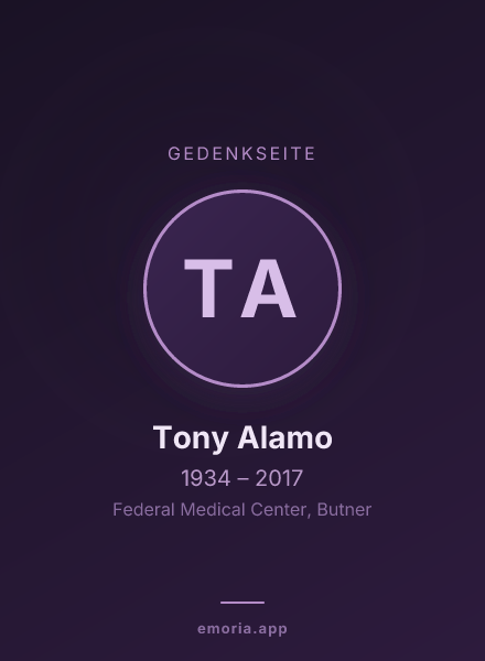Gedenkportrait von Tony Alamo