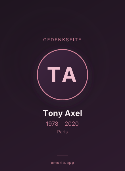 Gedenkportrait von Tony Axel