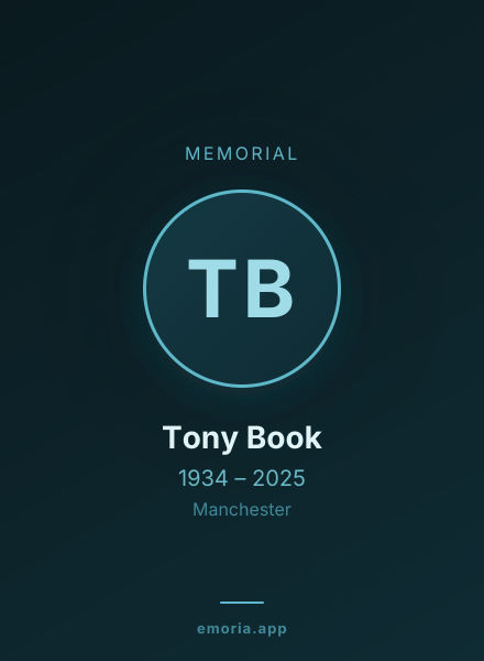Memorial portrait of Tony Book