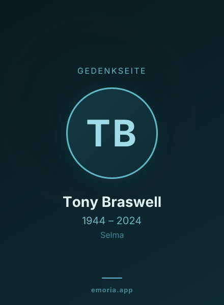Gedenkportrait von Tony Braswell