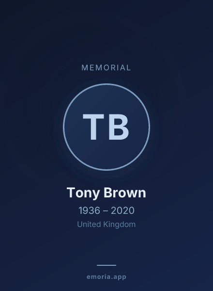 Memorial portrait of Tony Brown