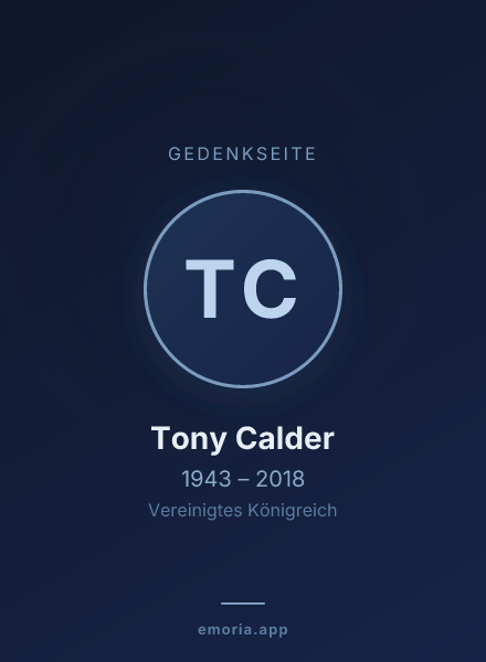 Gedenkportrait von Tony Calder