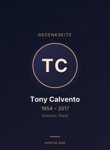 Gedenkportrait von Tony Calvento