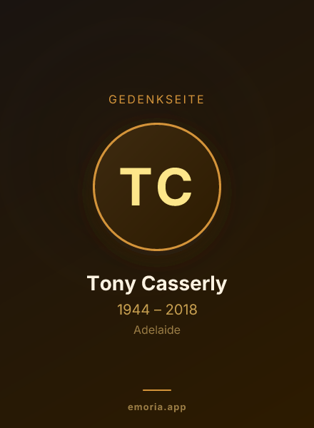 Gedenkportrait von Tony Casserly