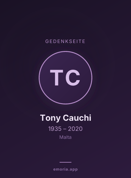 Gedenkportrait von Tony Cauchi