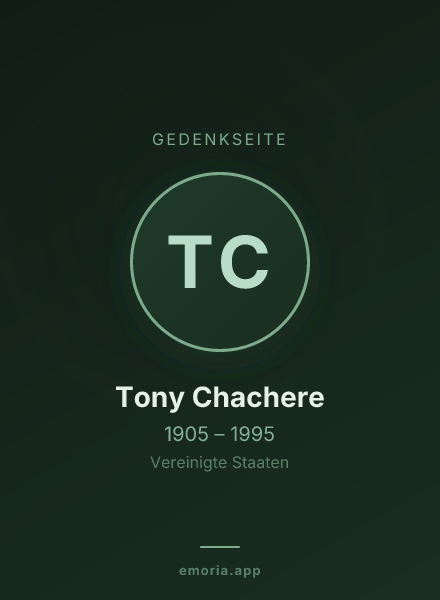 Gedenkportrait von Tony Chachere