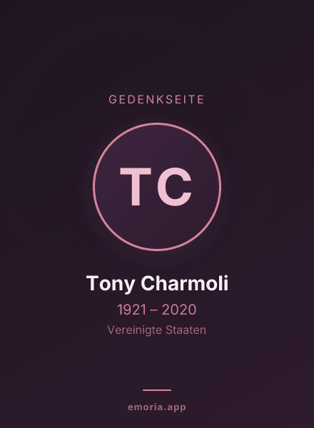 Gedenkportrait von Tony Charmoli