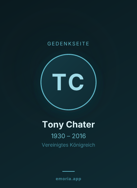 Gedenkportrait von Tony Chater