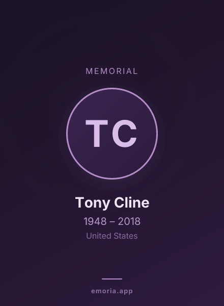 Memorial portrait of Tony Cline