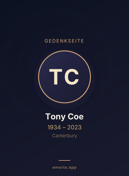 Gedenkportrait von Tony Coe