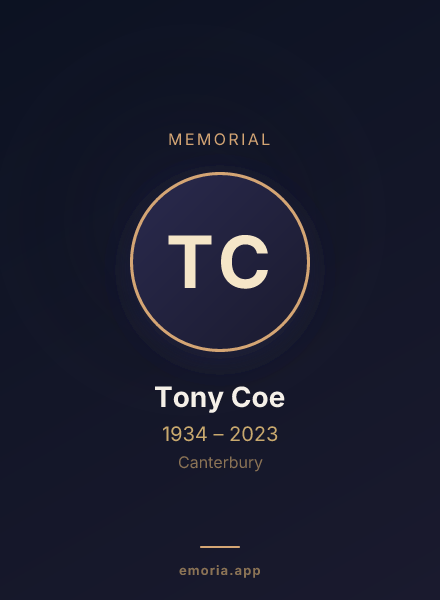 Memorial portrait of Tony Coe