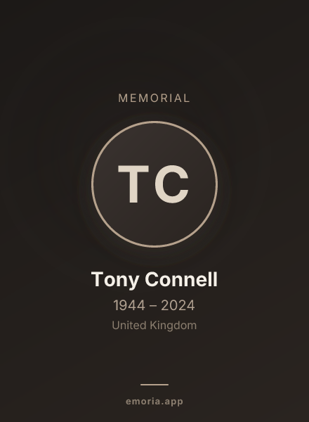 Memorial portrait of Tony Connell