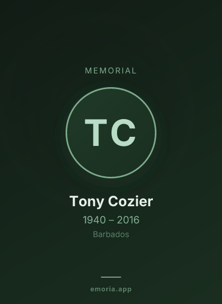 Memorial portrait of Tony Cozier