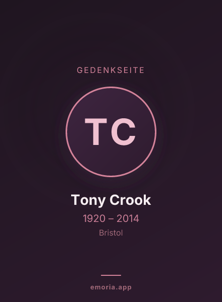 Gedenkportrait von Tony Crook