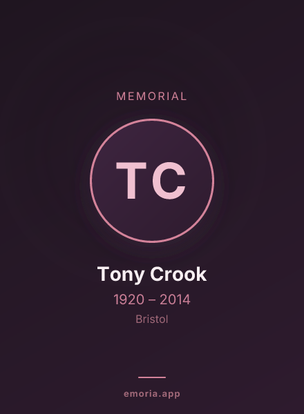 Memorial portrait of Tony Crook