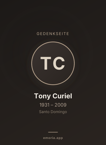 Gedenkportrait von Tony Curiel