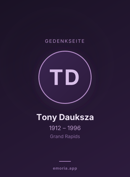 Gedenkportrait von Tony Dauksza