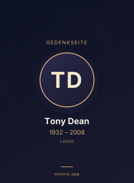 Gedenkportrait von Tony Dean