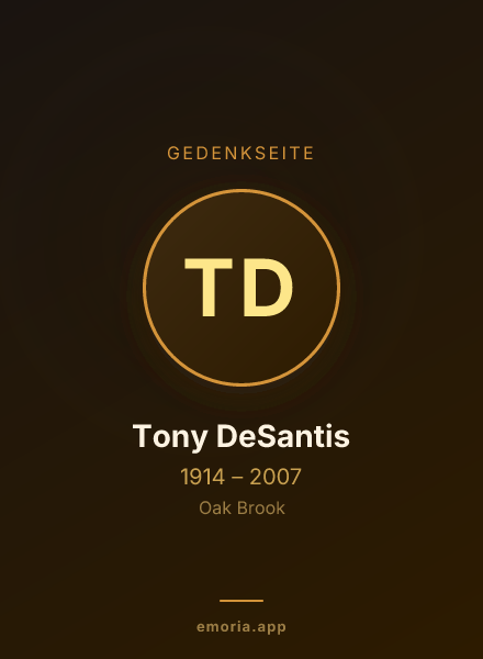Gedenkportrait von Tony DeSantis
