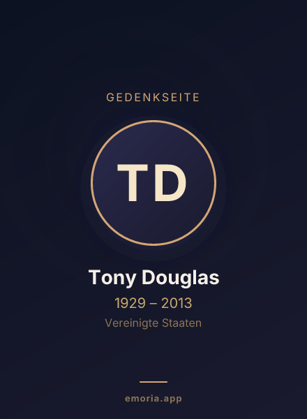 Gedenkportrait von Tony Douglas