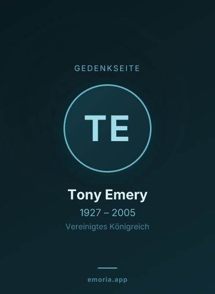 Gedenkportrait von Tony Emery