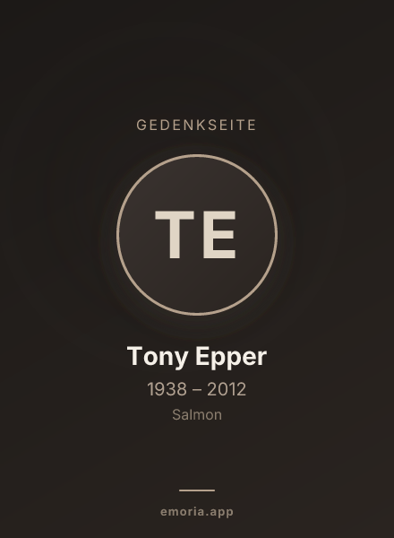 Gedenkportrait von Tony Epper