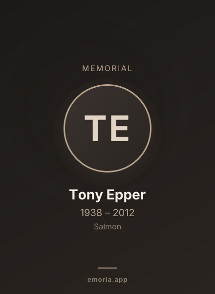 Memorial portrait of Tony Epper