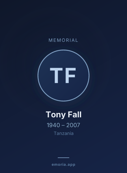 Memorial portrait of Tony Fall