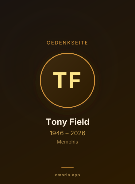Gedenkportrait von Tony Field