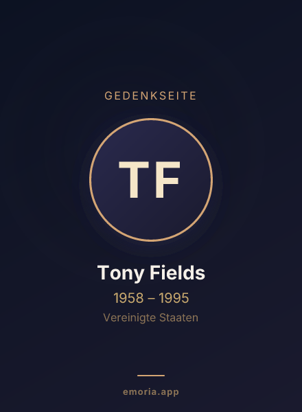 Gedenkportrait von Tony Fields