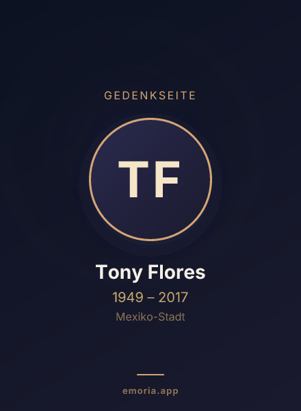 Gedenkportrait von Tony Flores