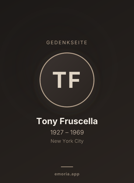 Gedenkportrait von Tony Fruscella