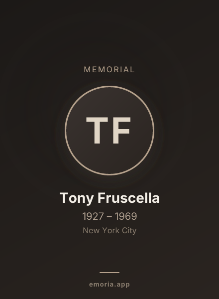 Memorial portrait of Tony Fruscella