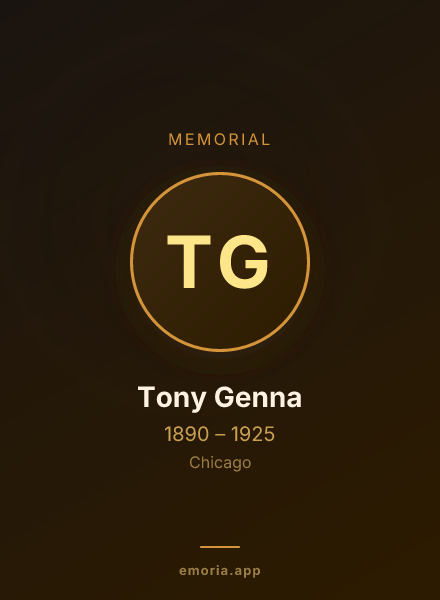 Memorial portrait of Tony Genna