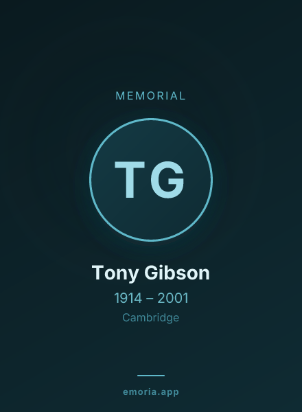 Memorial portrait of Tony Gibson