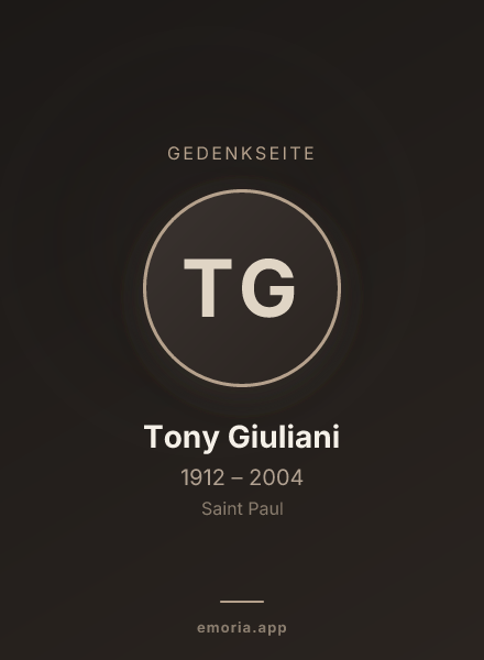 Gedenkportrait von Tony Giuliani