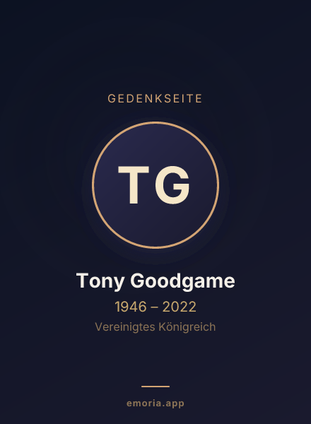 Gedenkportrait von Tony Goodgame
