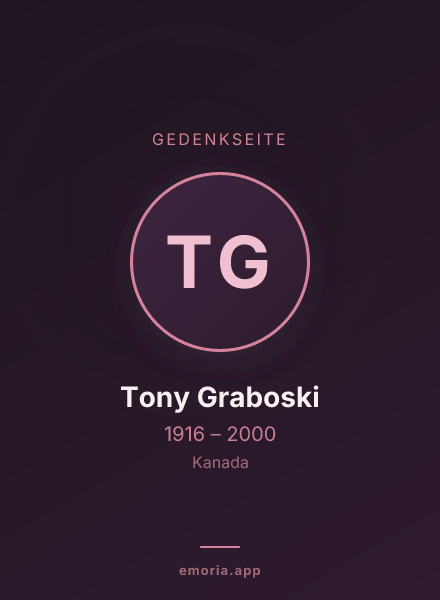 Gedenkportrait von Tony Graboski