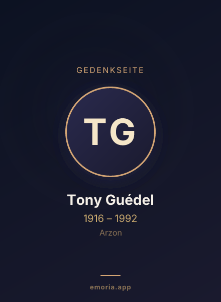 Gedenkportrait von Tony Guédel