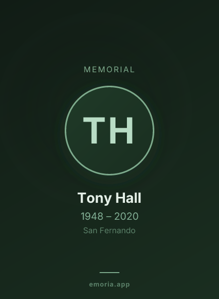 Memorial portrait of Tony Hall