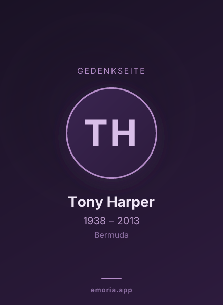 Gedenkportrait von Tony Harper