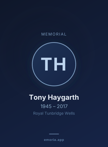 Memorial portrait of Tony Haygarth